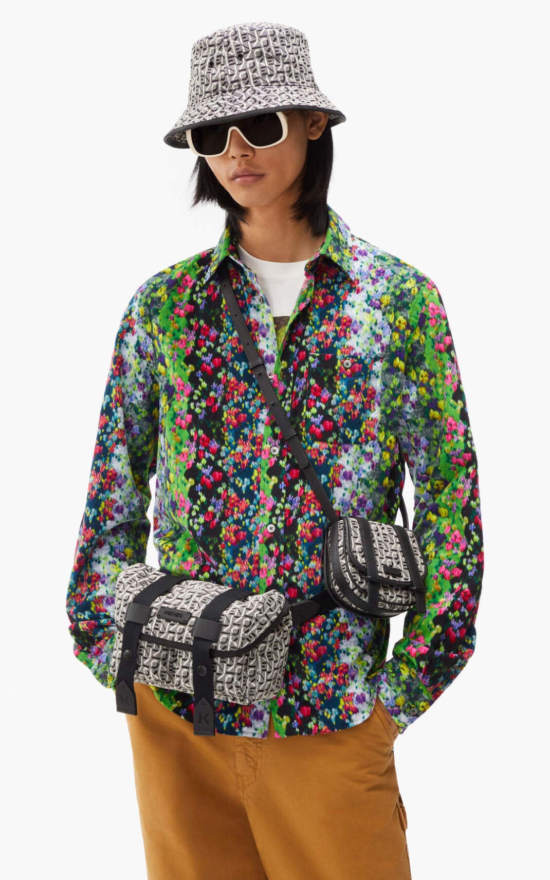 'Blurred Flowers' casual shirt - 2
