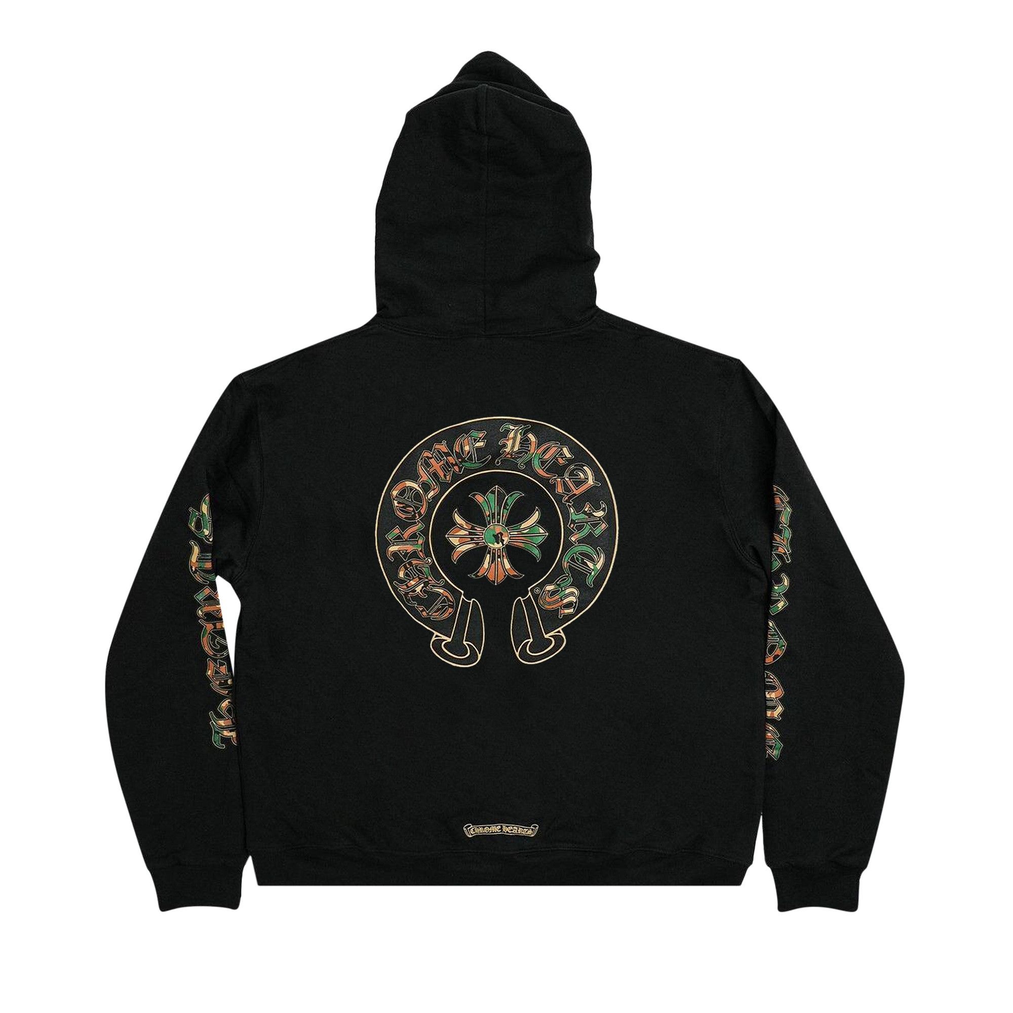 小物 CHROME HEARTS Chrome Hearts Chrome Hearts Horse Zip Up Hoodie 'Black/Camo