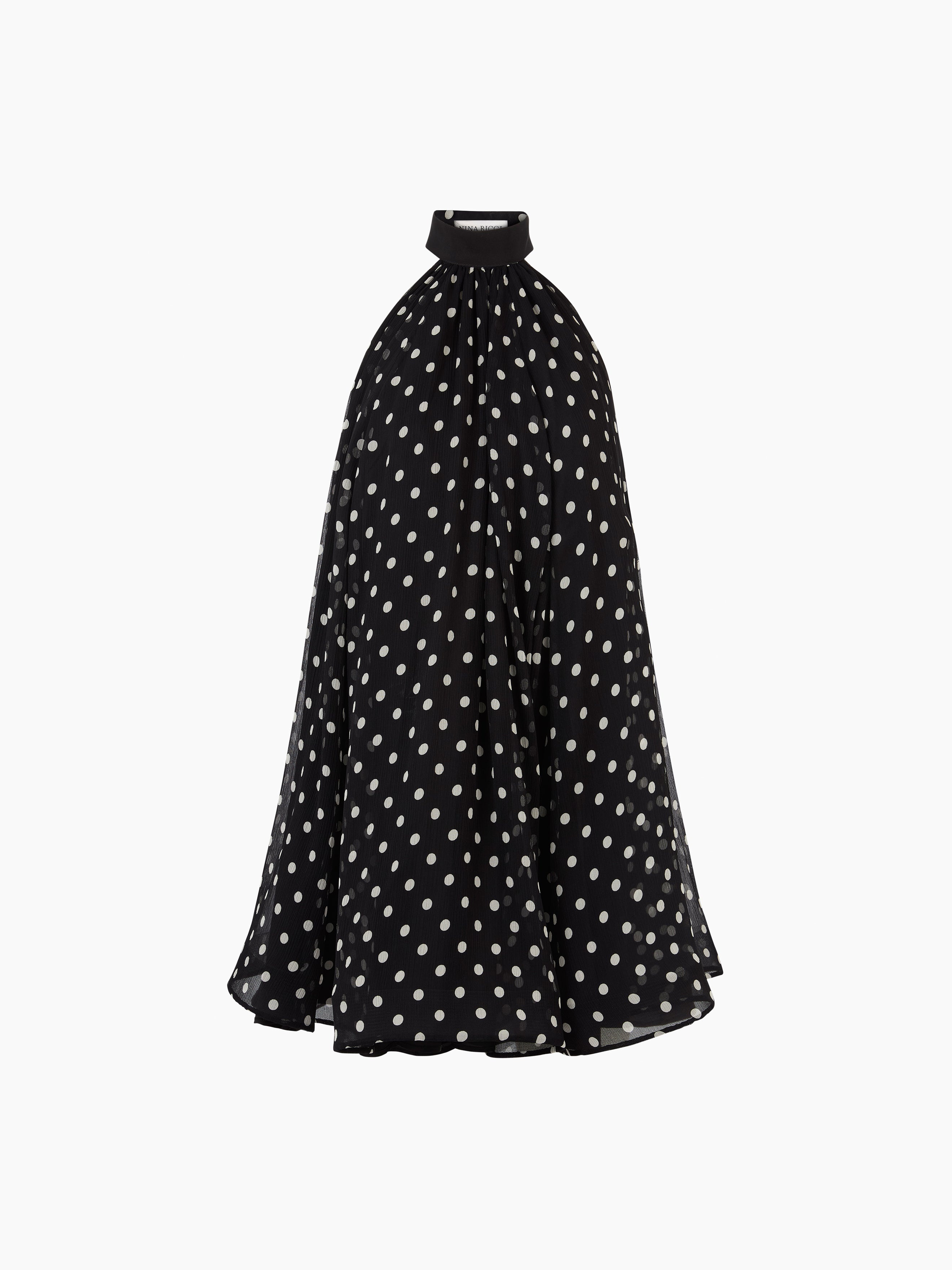 HALTERNECK MINI DRESS WITH PEPLUM - 5
