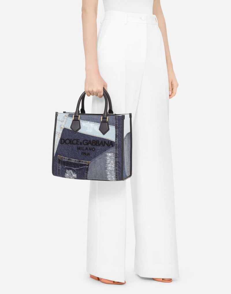 Dolce & Gabbana Denim shopper with embroidered logo outlook