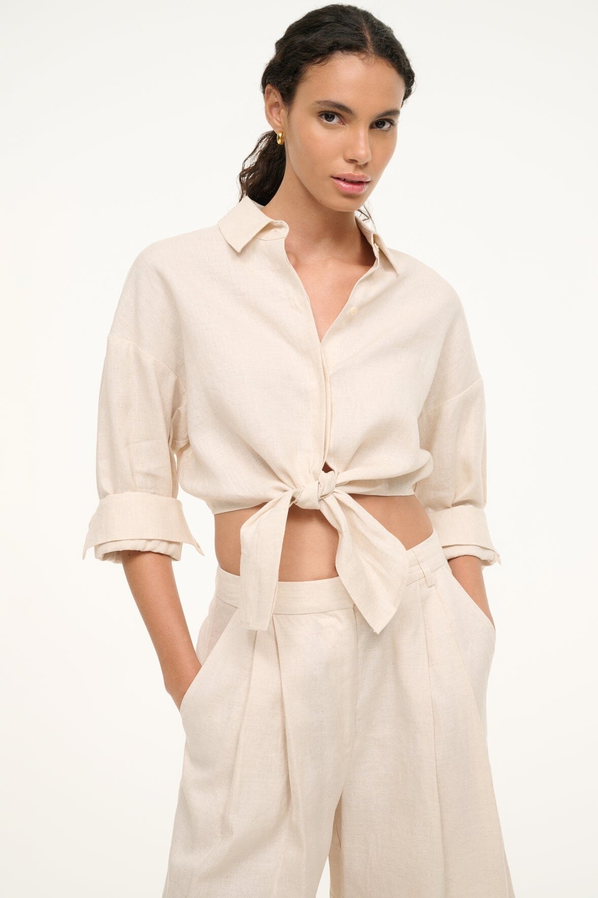 STAUD LISA LINEN TOP NATURAL - 2