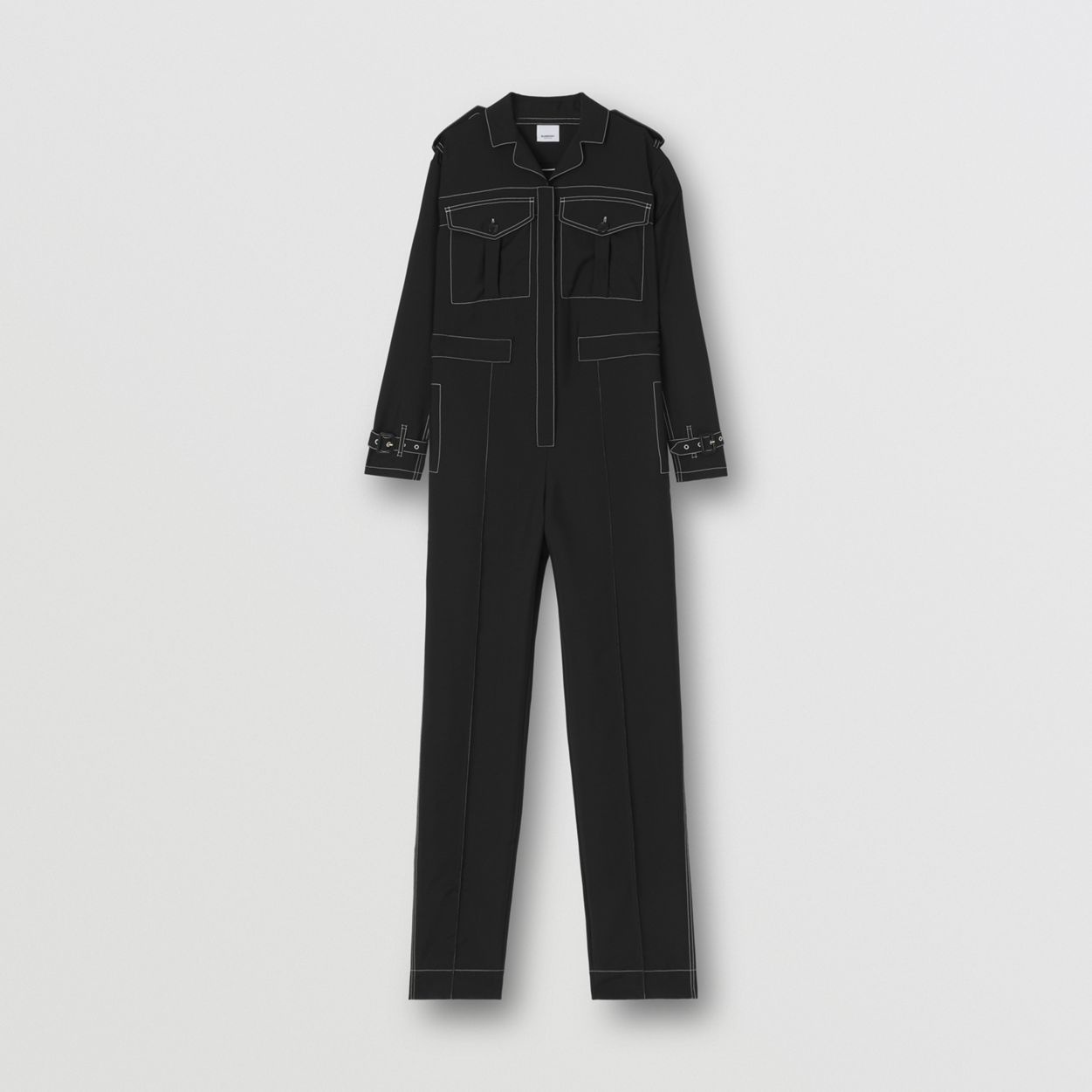 Long-sleeve Mohair Wool Jumpsuit - 1