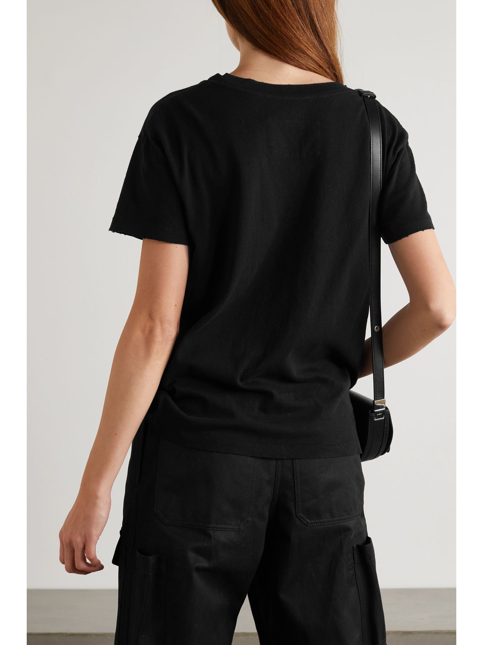 Brady distressed cotton-jersey T-shirt Black - 3