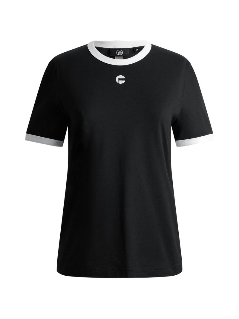 Tanixa contrast-trim logo T-shirt 1