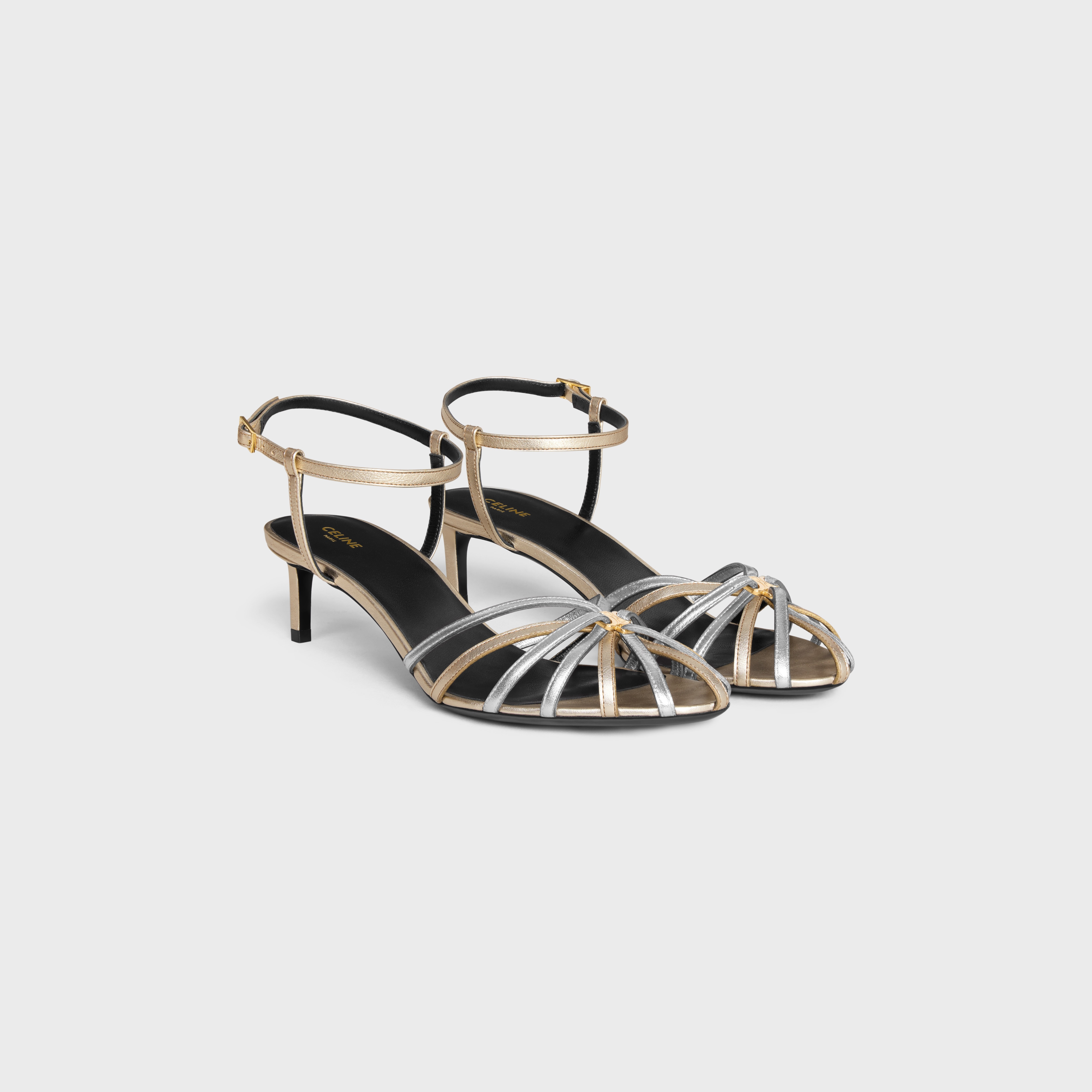 ★CELINE★TRIOMPHE ミュール CELINE】TRIOMPHE MULE IN CALFSKIN レザー ミュール サンダル