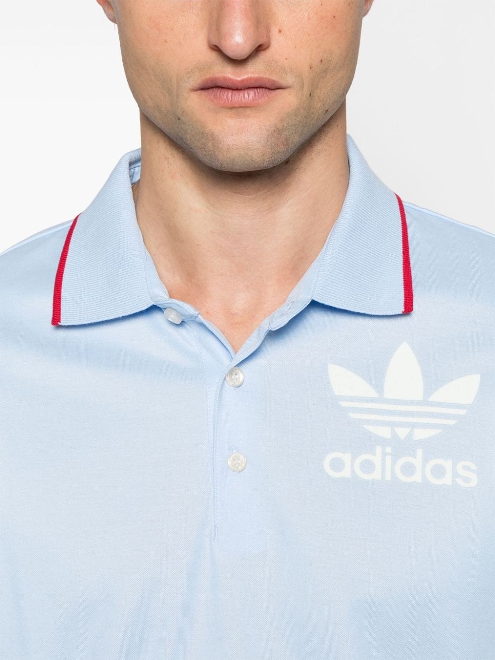 x Wales Bonner logo-flocked polo shirt - 5
