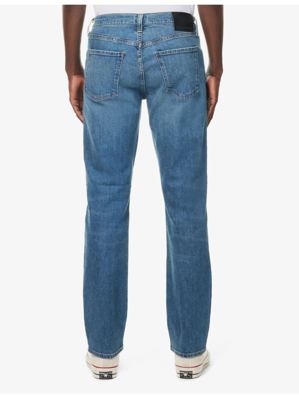 Elijah Brand-Patch Straight-Leg Relaxed-Fit Stretch-Denim Jeans - 4
