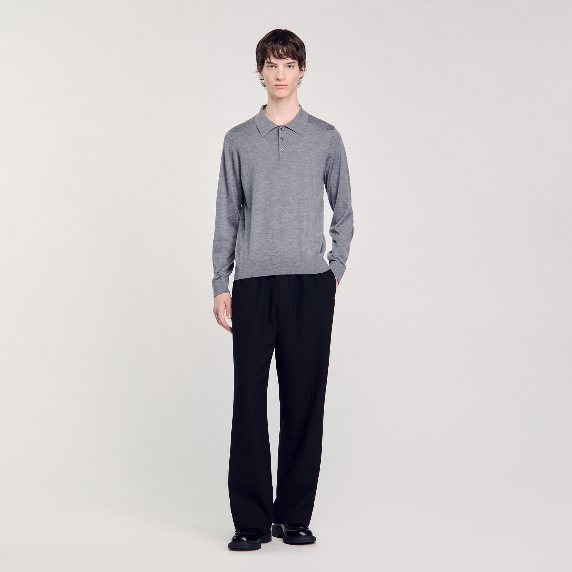 FINE KNIT POLO SHIRT - 2