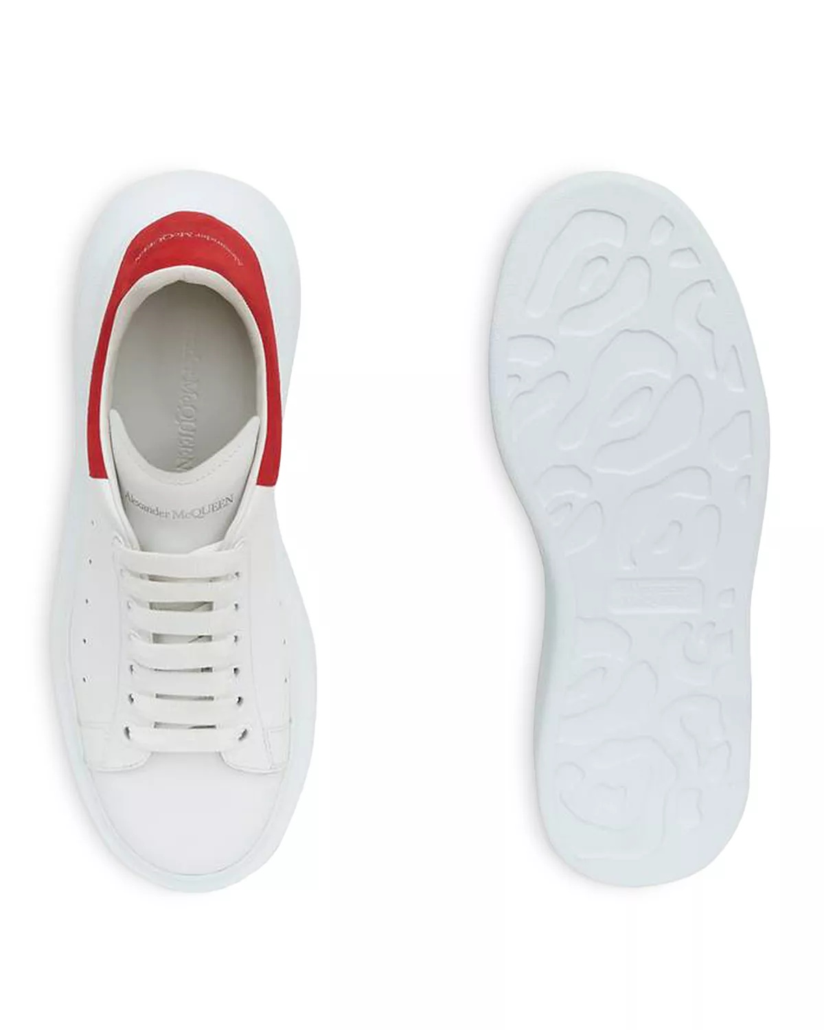 Men's Oversized Leather Heel Detail Sneakers - 3