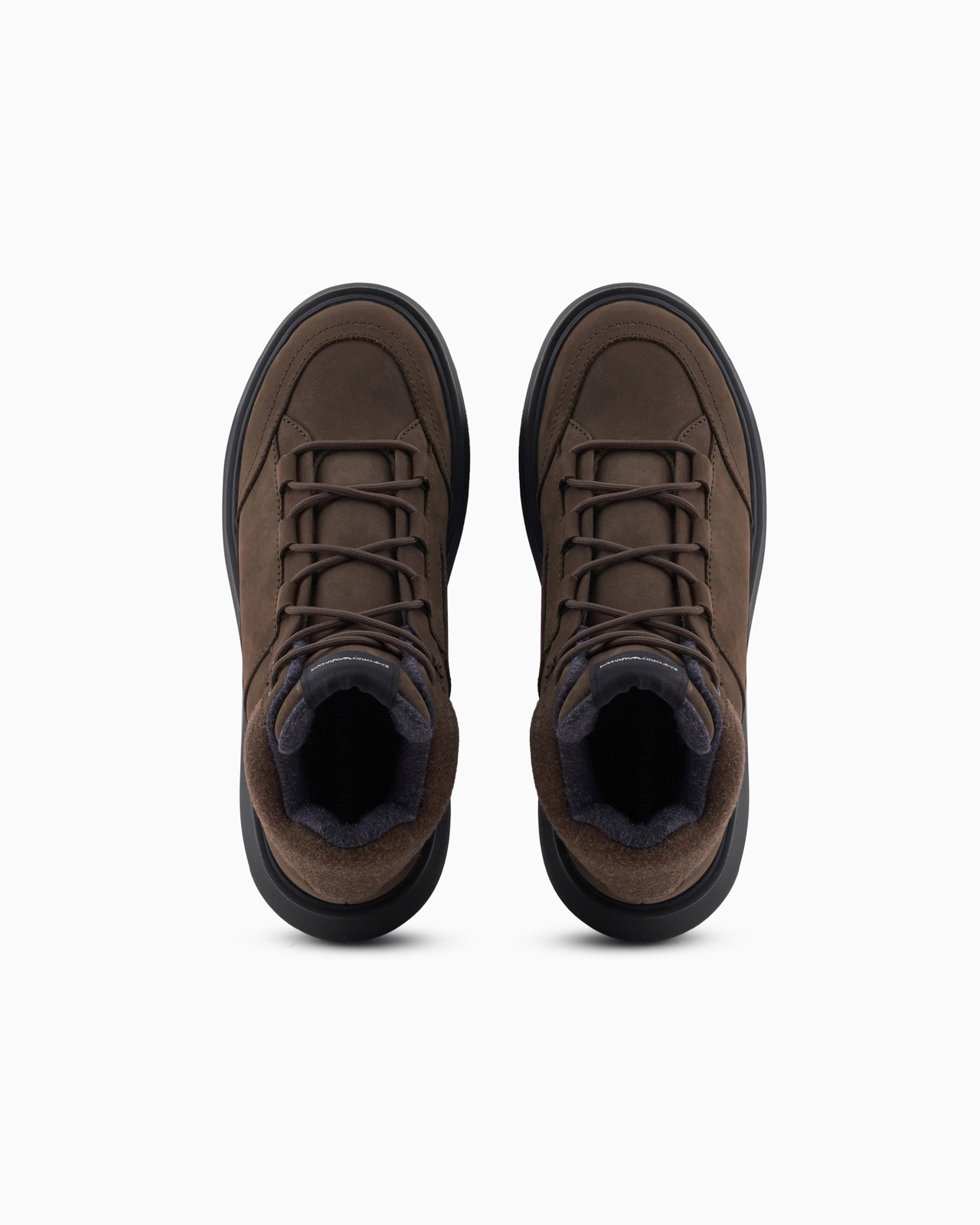 NUBUCK HIGH-TOP SNEAKERS WITH FELT DETAIL - 3