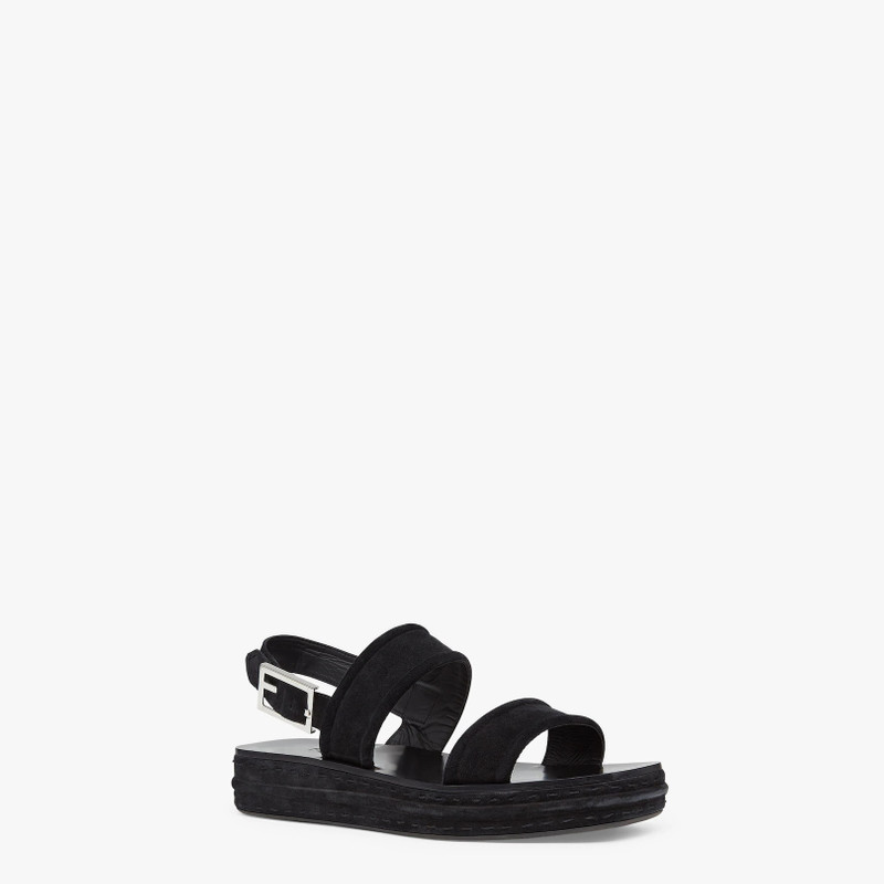 Black suede sandals 2