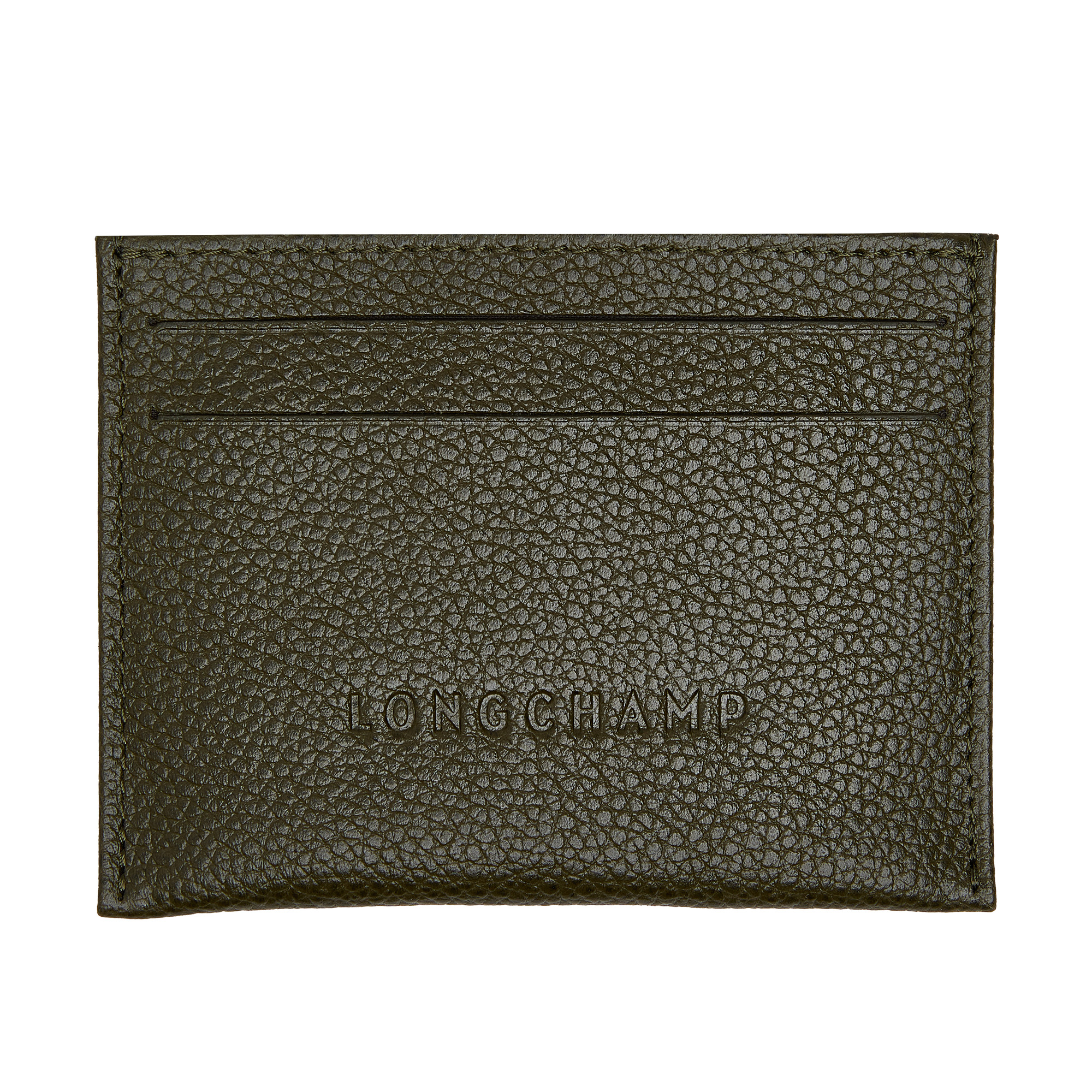 Le Foulonné Card holder Khaki - Leather - 2