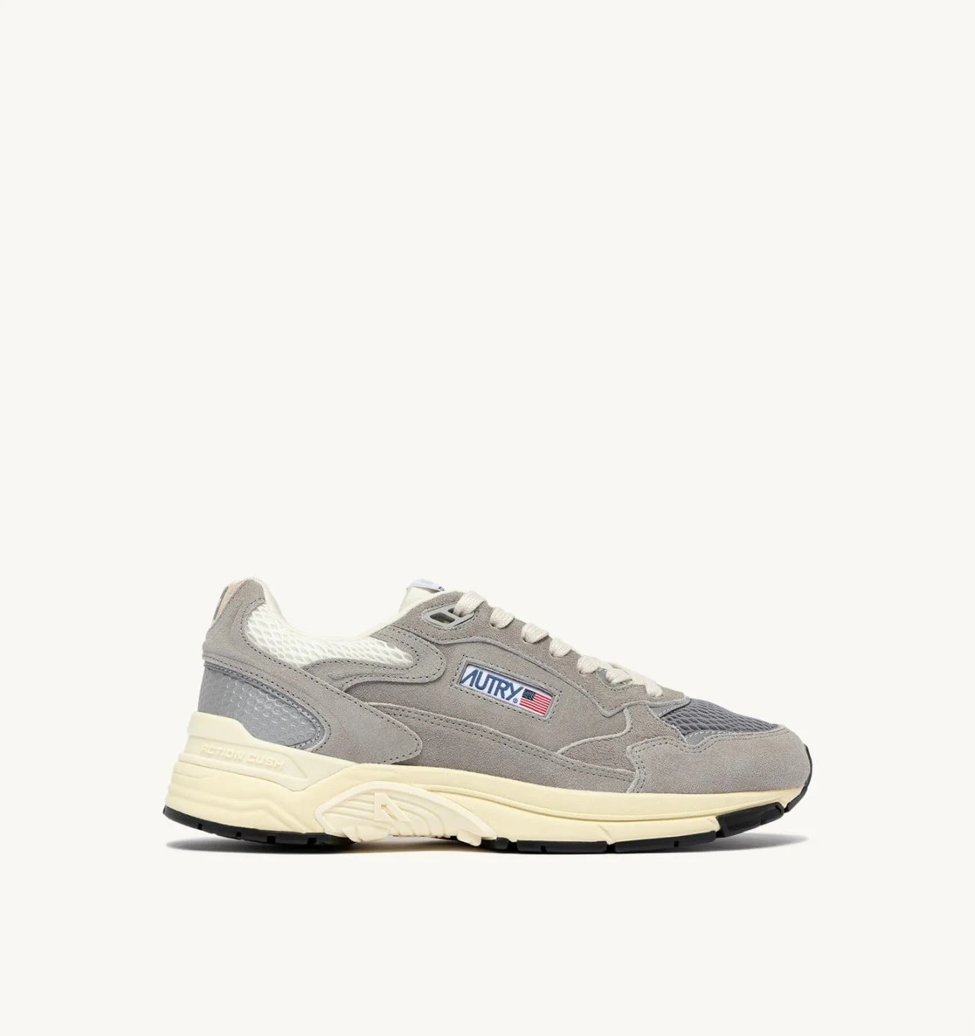 HYPERWAY SNEAKERS IN MARSHMALLOW AND LEAD SUEDE AND MESH - 1