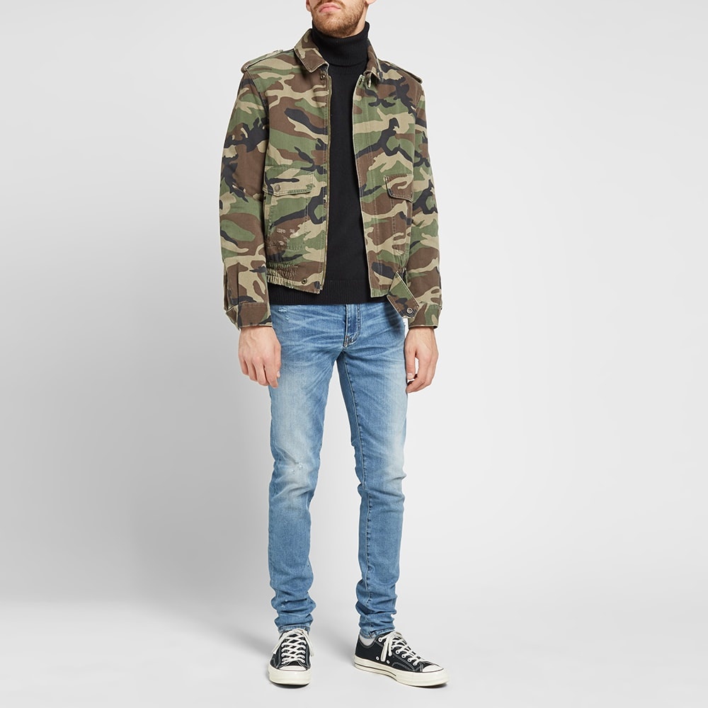 Saint Laurent Vintage Camo Shearling Aviator Jacket - 7