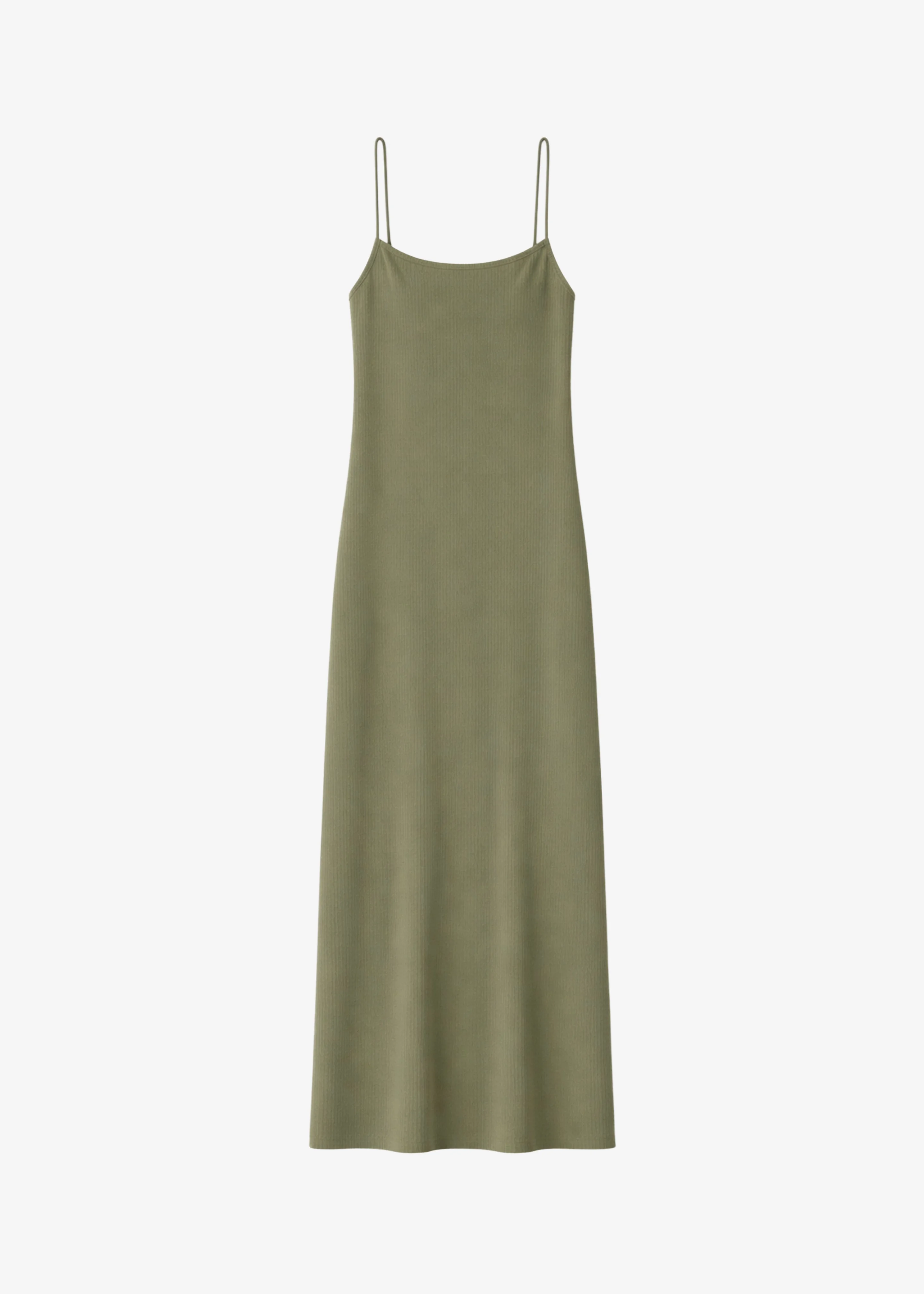 Keira Knit Midi Dress - Khaki Brown - 1