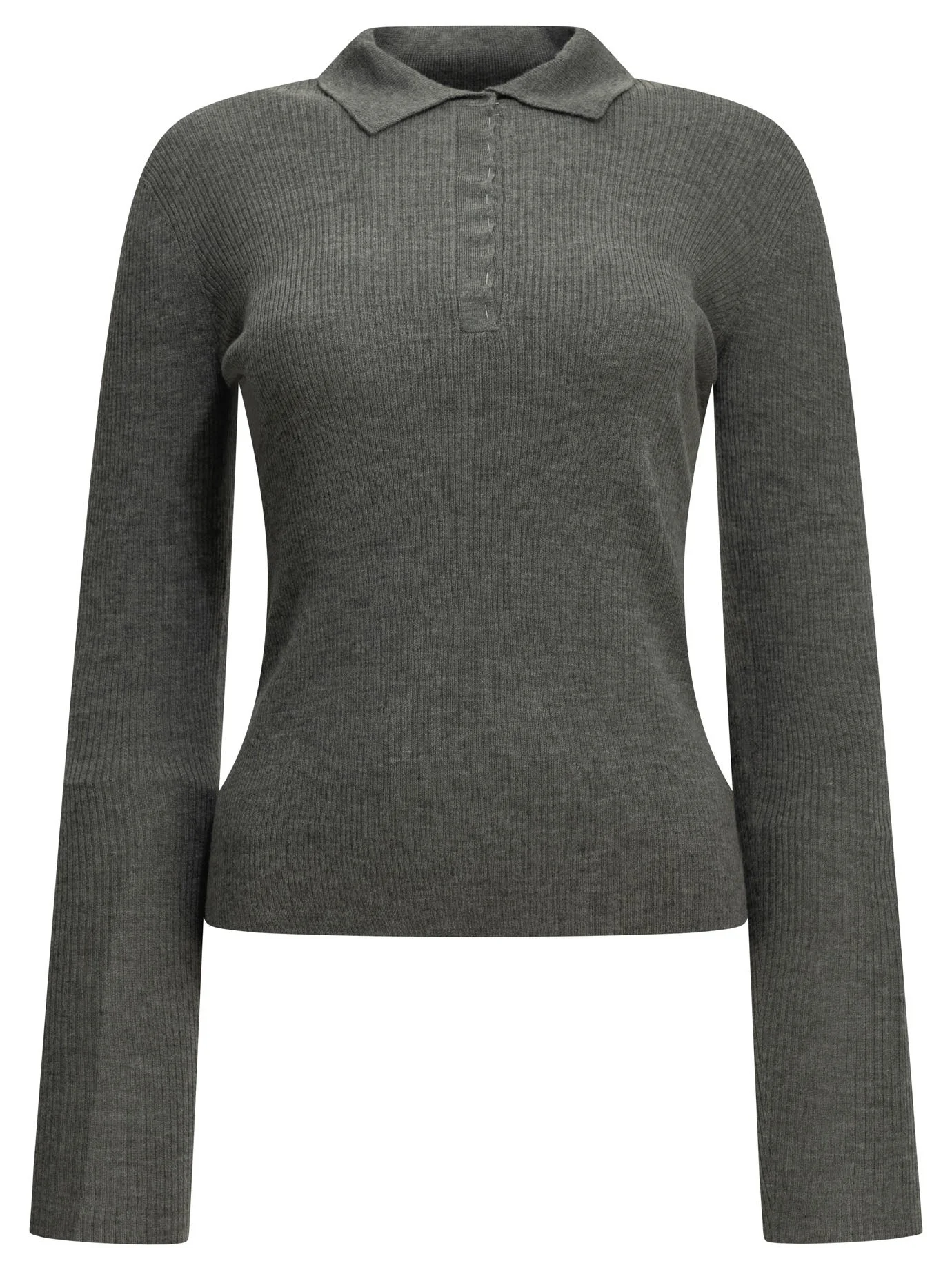 Max Mara Cashmere Polo Shirt Grey Women - 1
