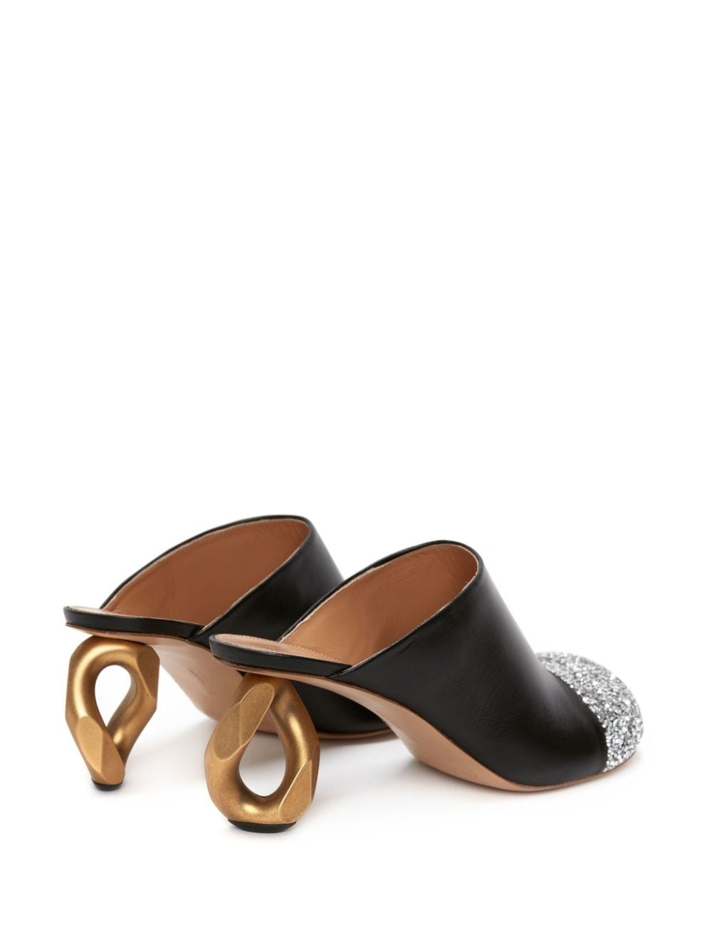 75mm crystal-embellished leather mules - 3