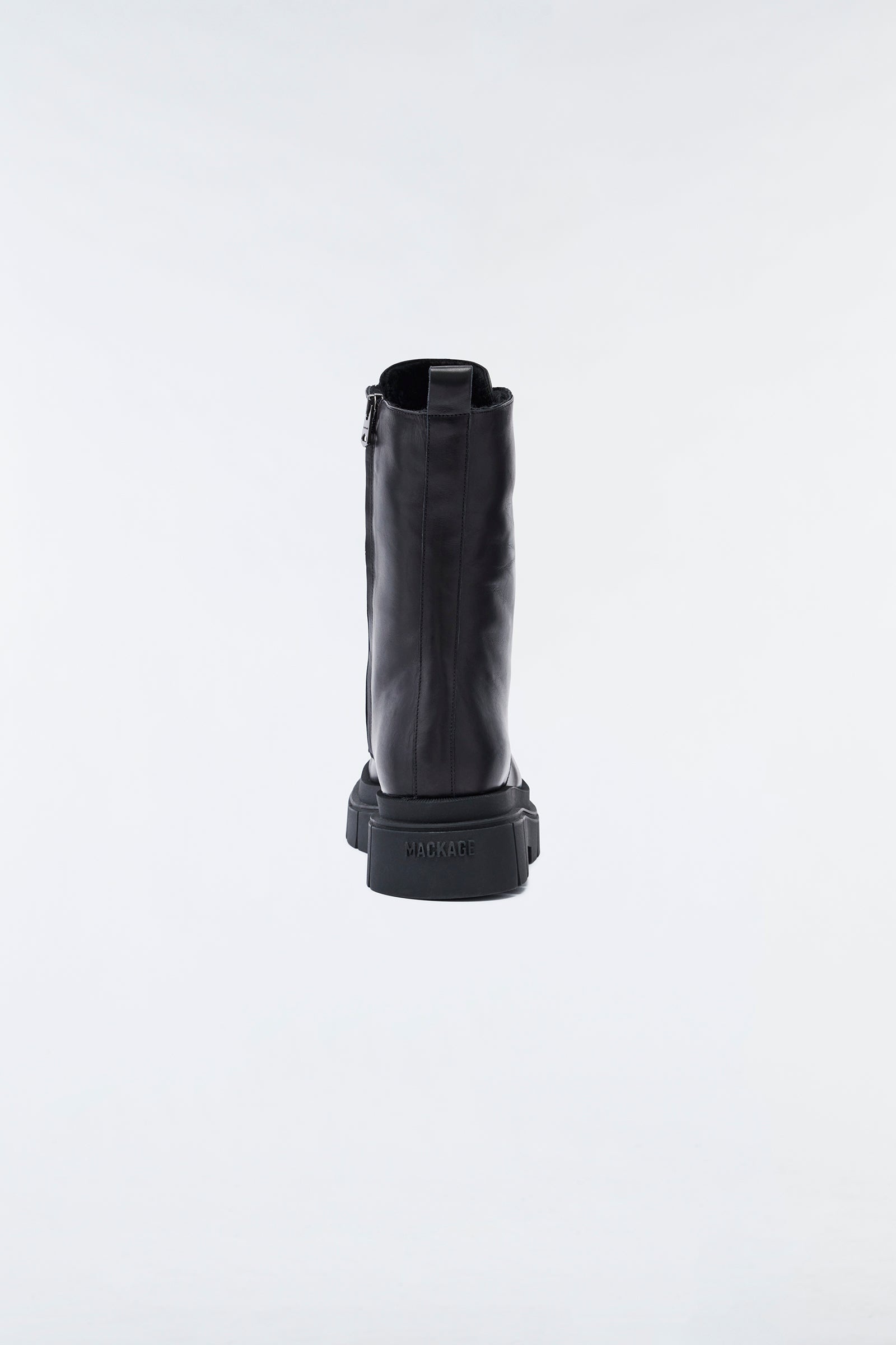 WARRIOR shearling-lined (R) Leather combat boot for men - 4