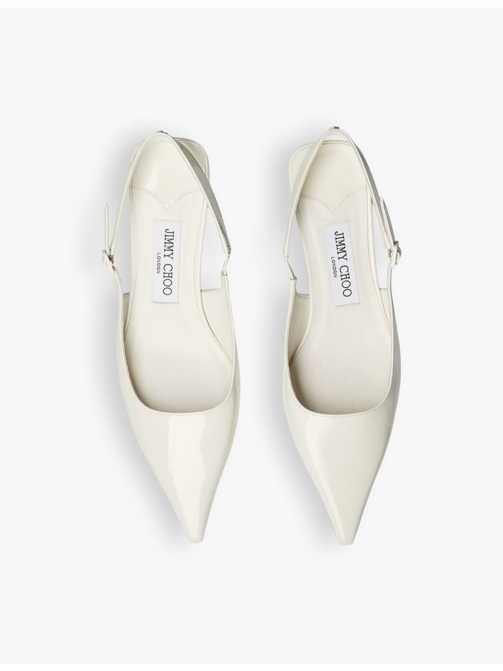 Amel pointed-toe sling-back patent-leather heeled courts - 2