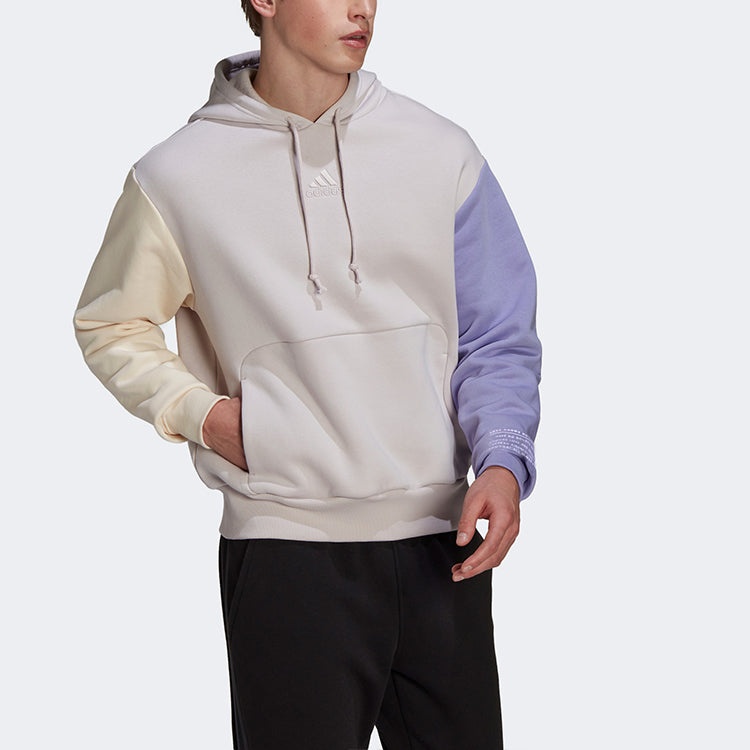 adidas U Fl Hd Casual Sports Colorblock hooded Long Sleeves Couple Style Purple HU0414 - 7