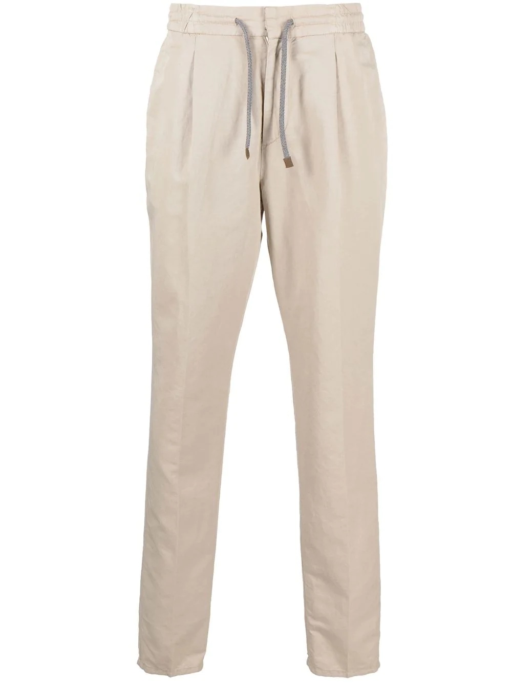 straight-leg drawstring trousers - 1