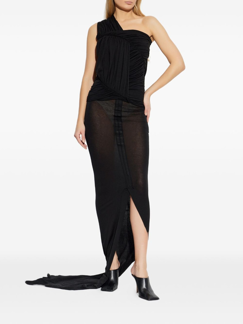 Rick Owens DRKSHDW draped one-shoulder top outlook