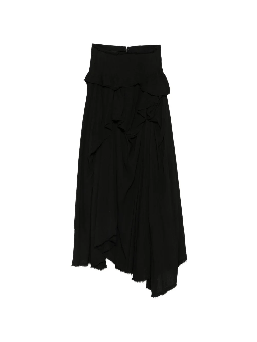 ruffled frayed skirt - 1