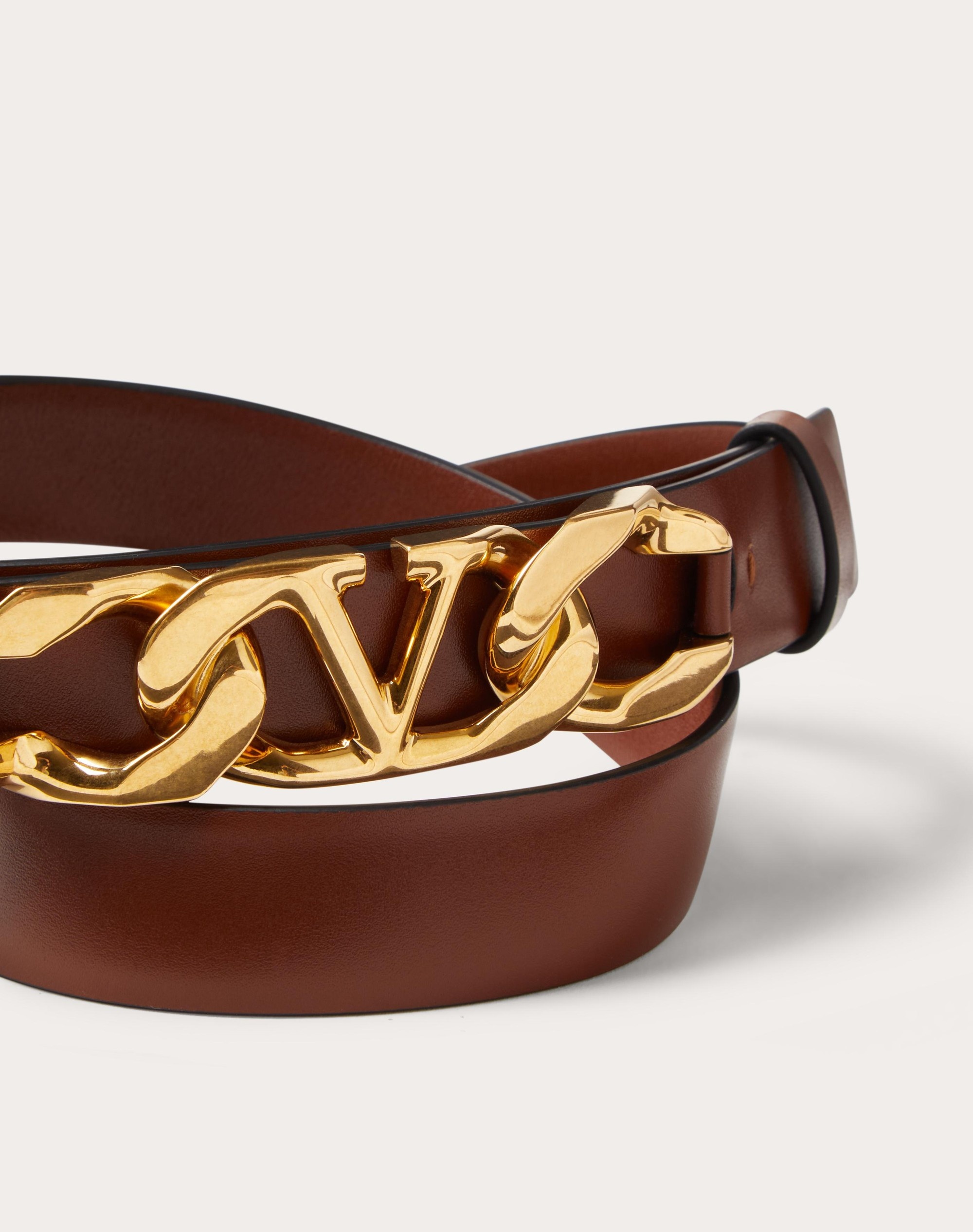 VLOGO CHAIN SHINY CALFSKIN BELT 30 MM - 2