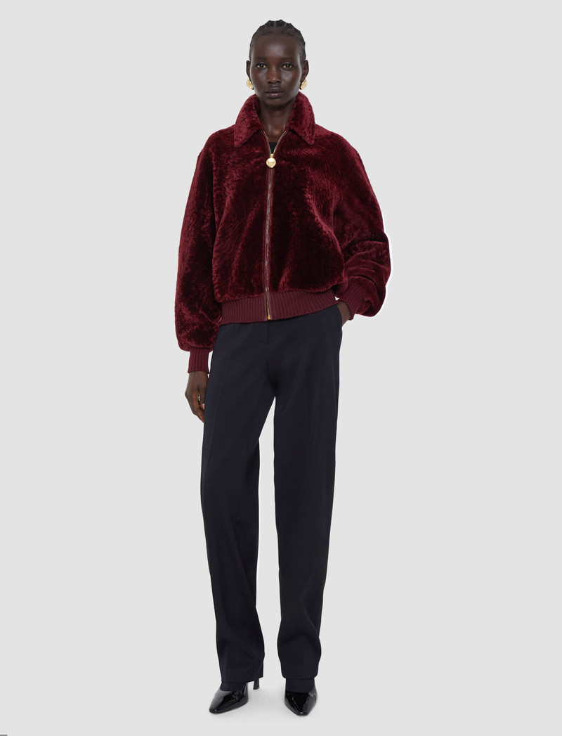 JOSEPH Alpes Short Hair Shearling Jacket outlook