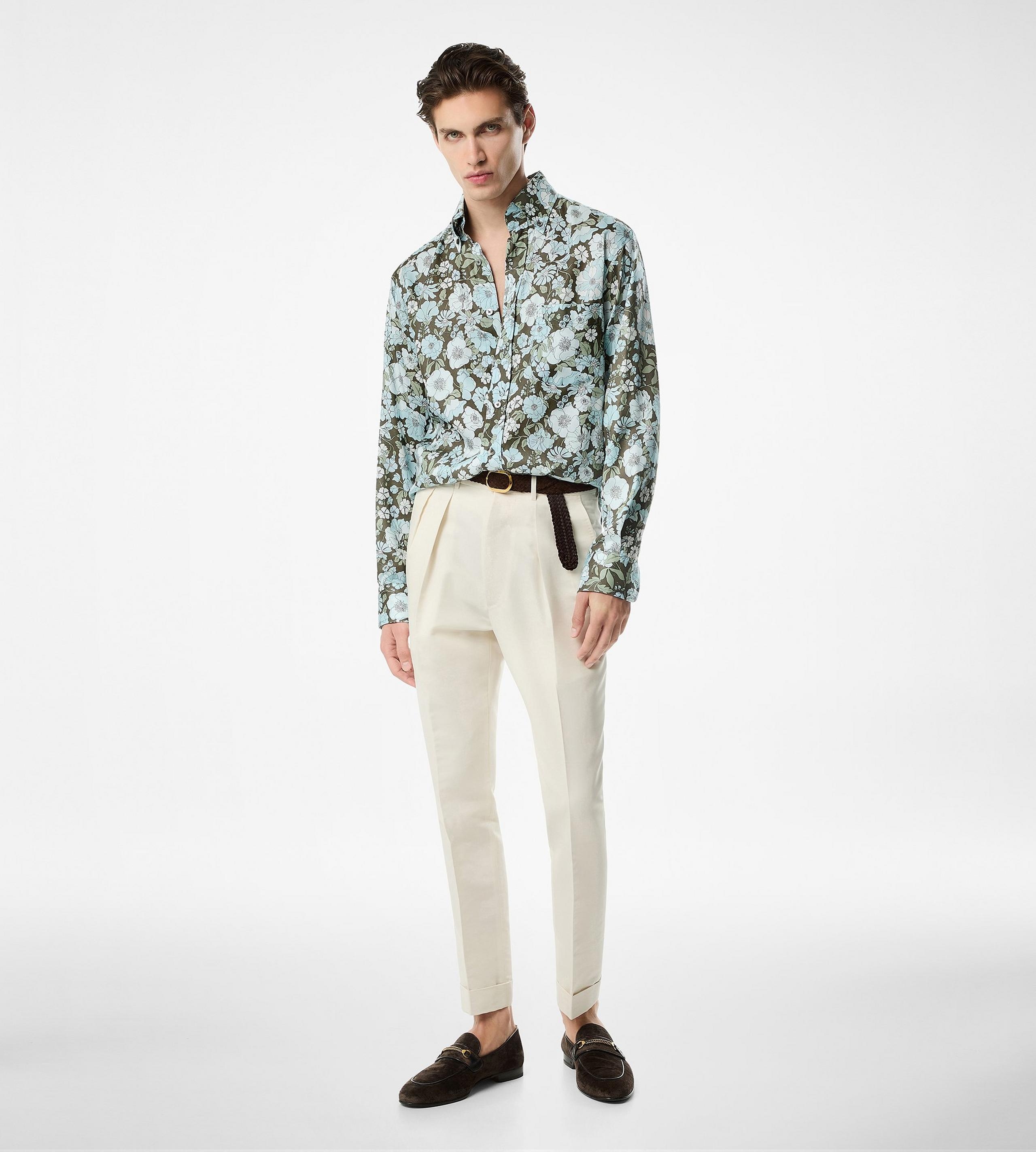 DELICATE FLORAL FLUID FIT SHIRT - 2