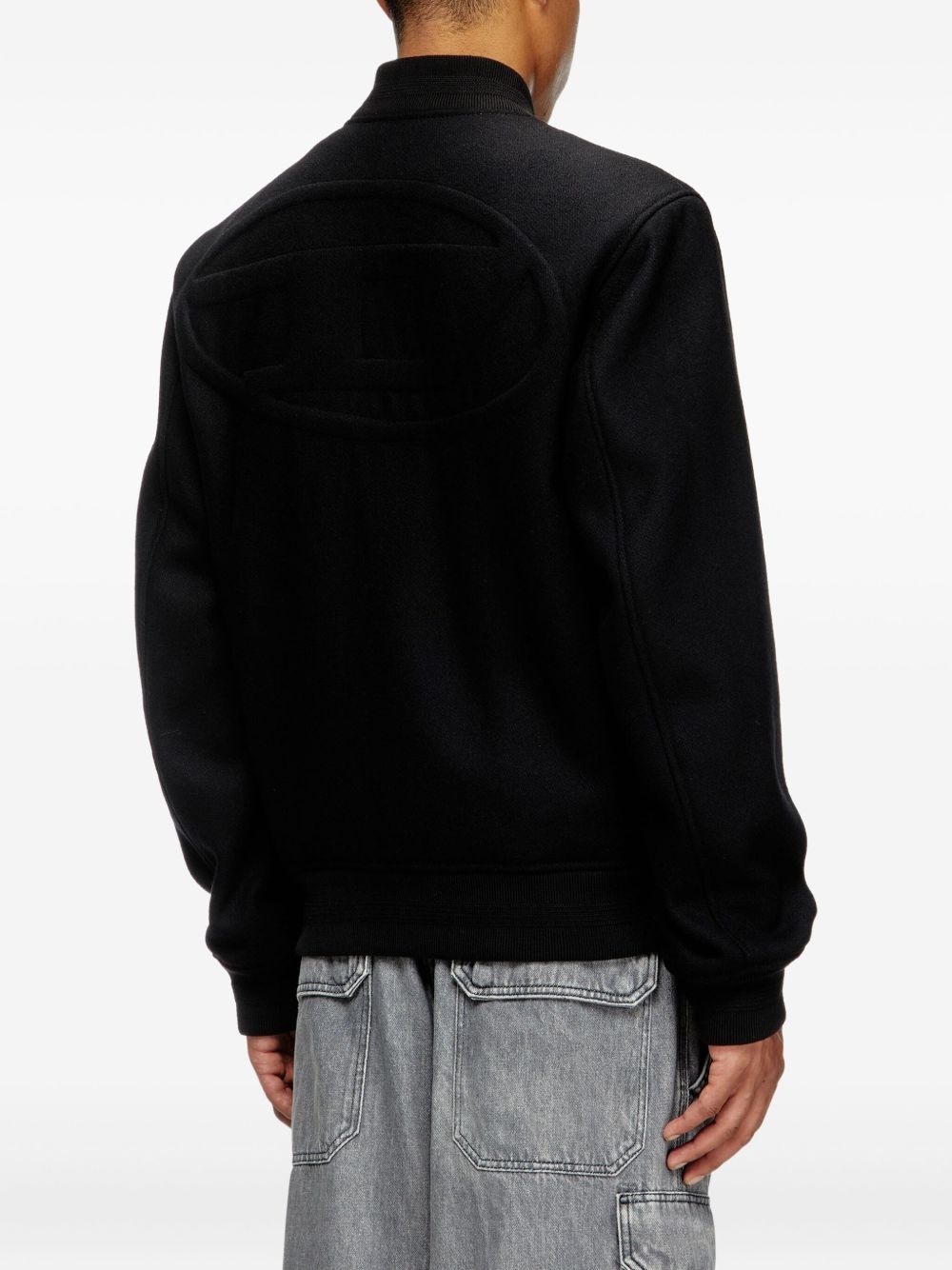 embroidered logo bomber jacket - 4