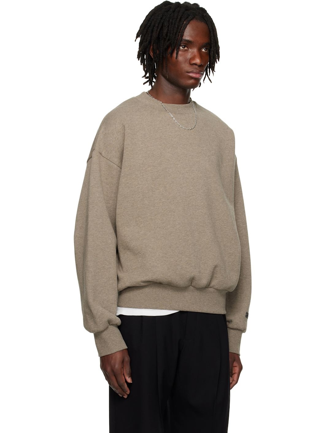 Gray Classic Crewneck Sweatshirt - 2
