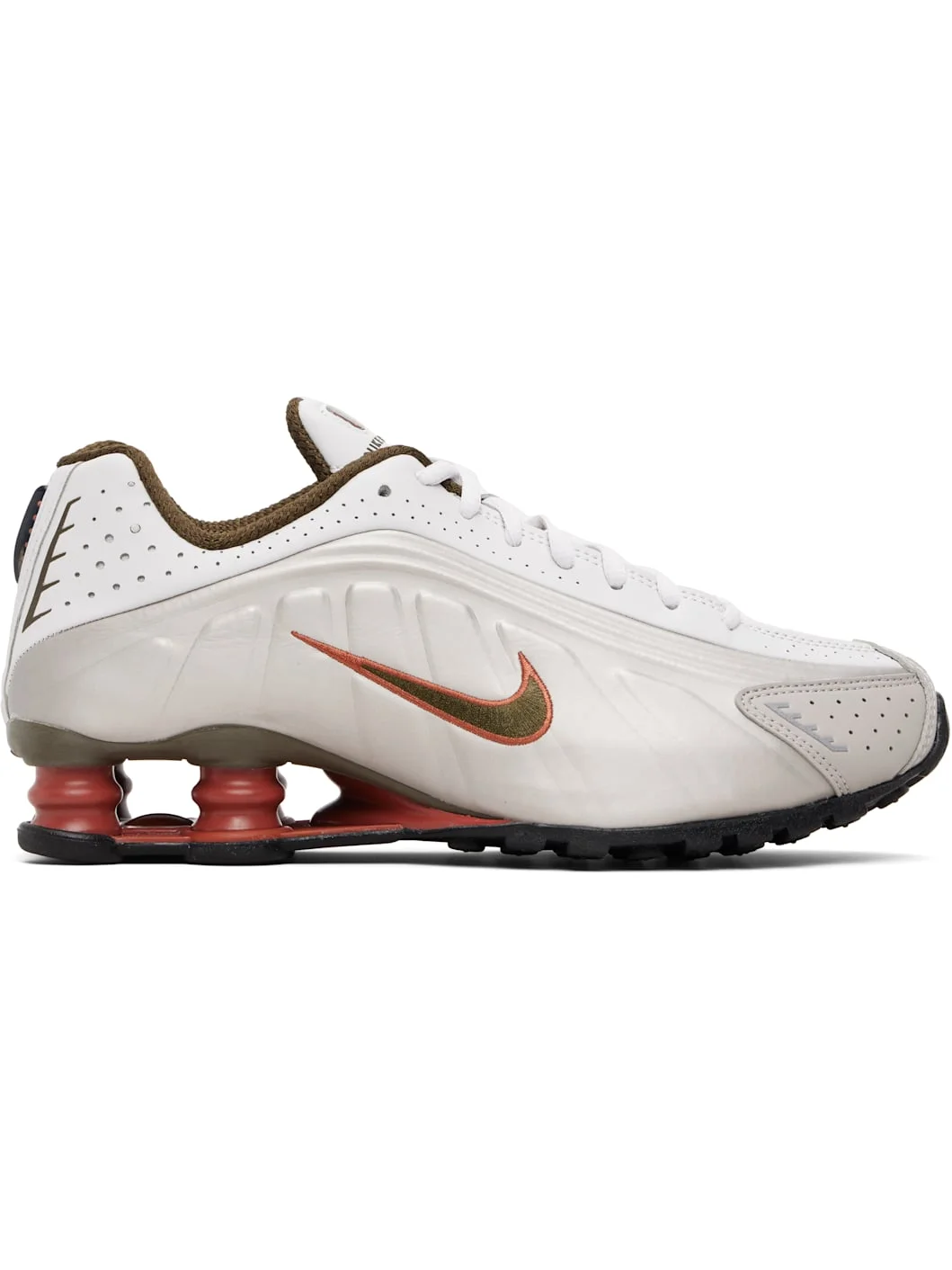Taupe & Gray Shox R4 Sneakers - 1