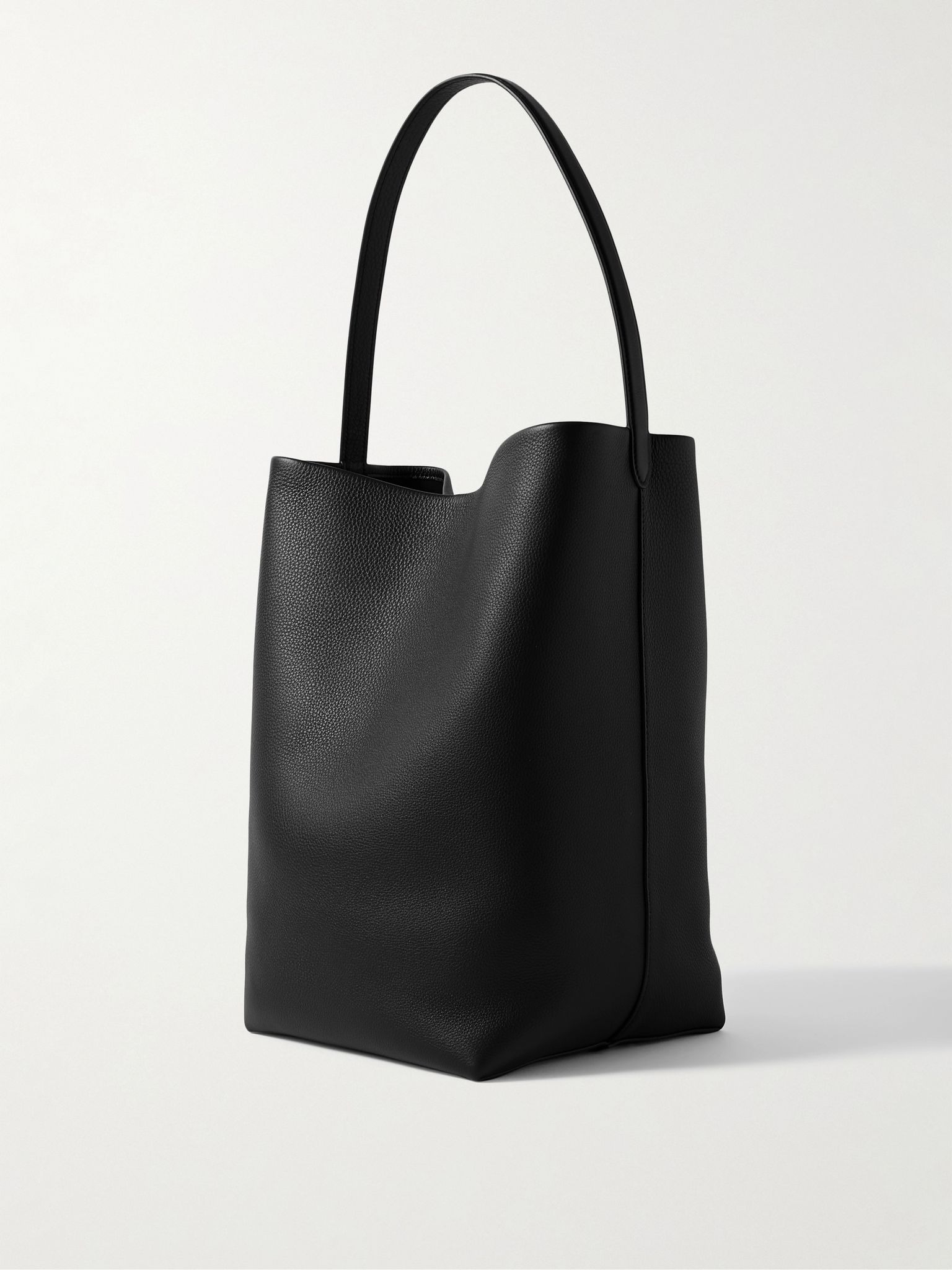 N/S Park Large Full-Grain Leather Tote Bag Black - 3