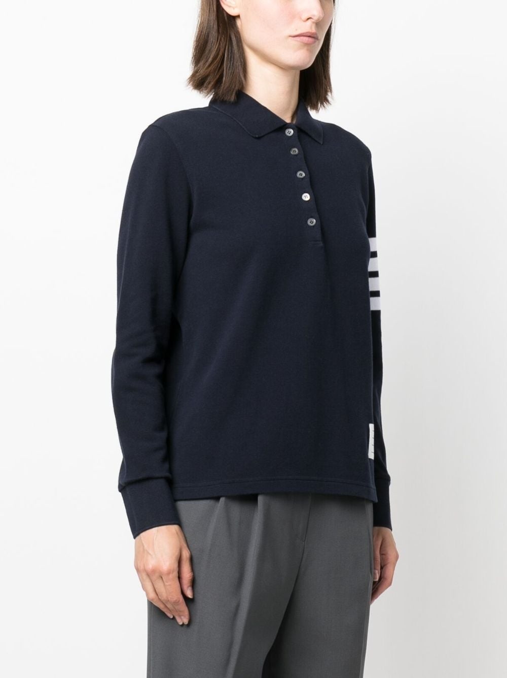 4-Bar long-sleeved polo shirt - 3