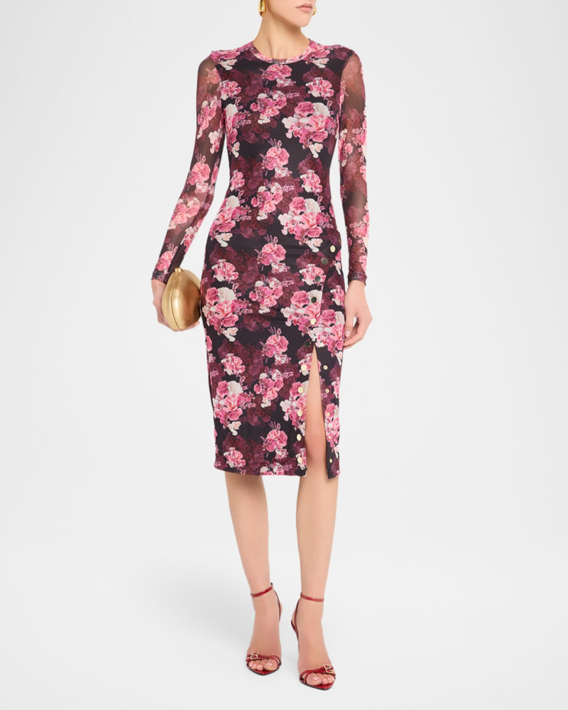 GENERATION LOVE Monique Floral Bodycon Midi Dress outlook
