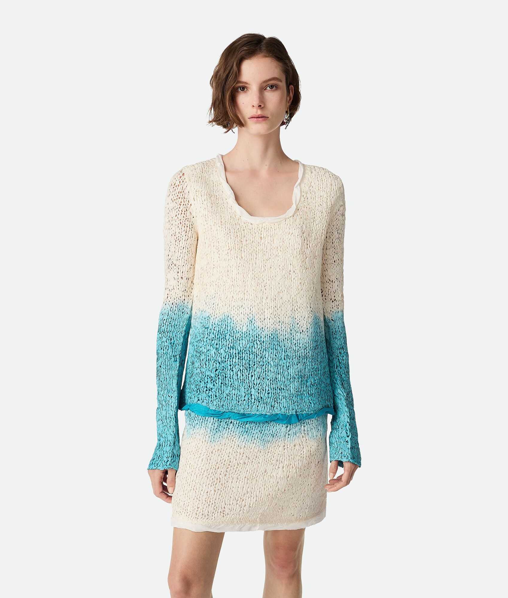 Wool And Silk Overdyed Jumper - 1