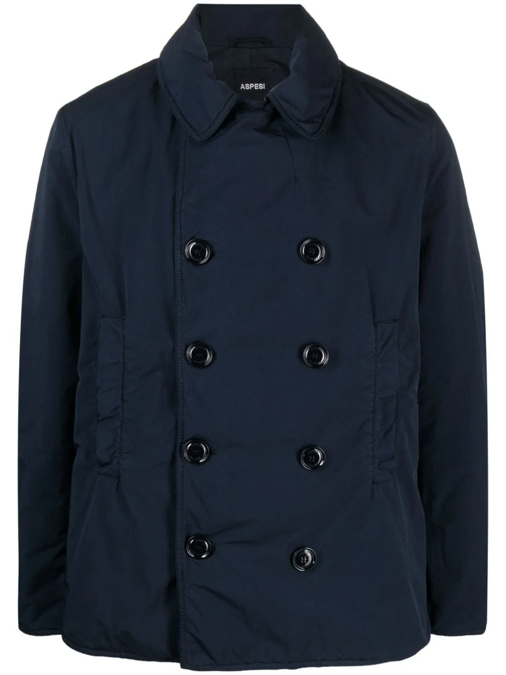 long-sleeve double-breasted jacket - 1