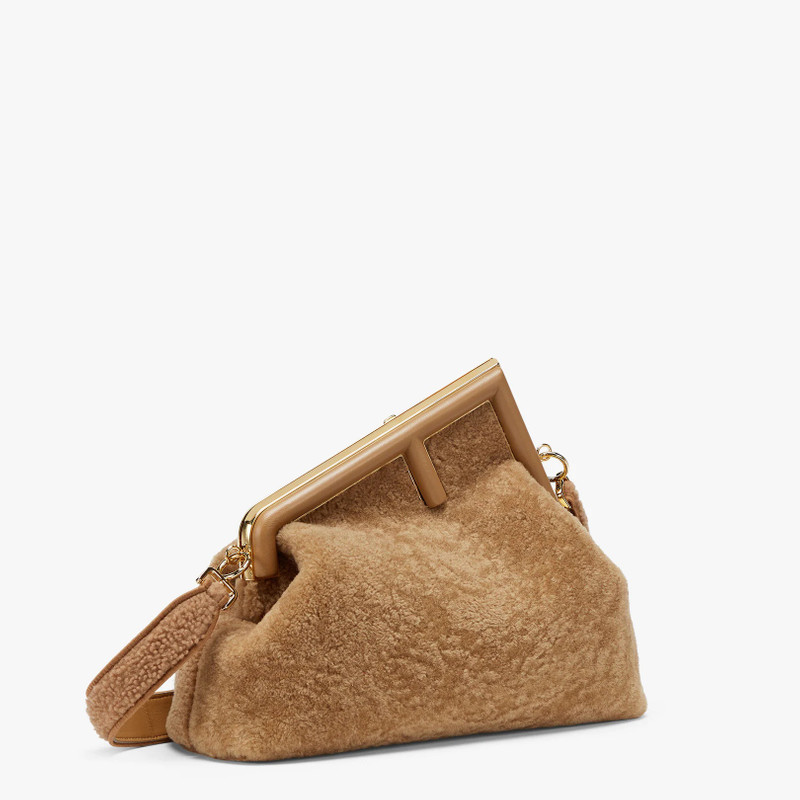 FENDI Beige sheepskin bag outlook