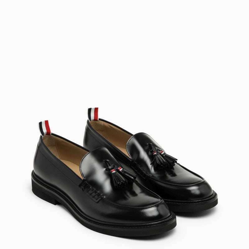 Thom Browne Black Leather Moccasin With Tassels Men - 2