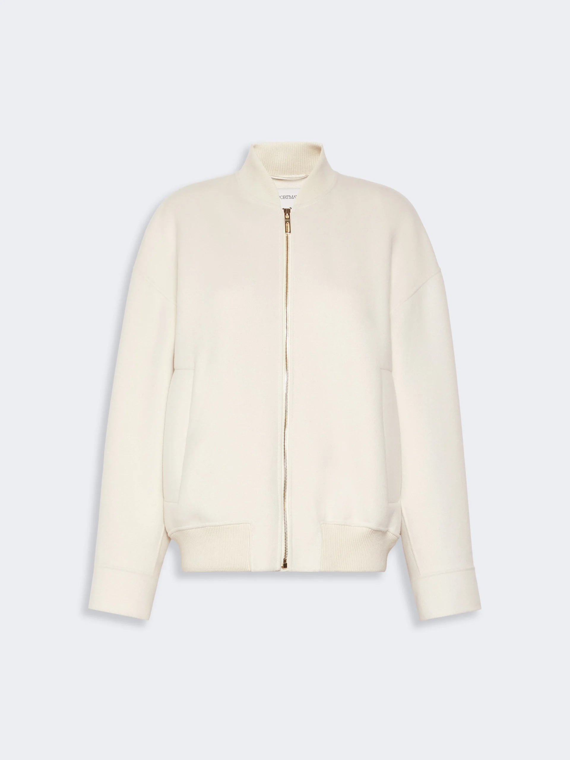 ONDATA Double-faced pure wool bomber jacket - WHITE - 1