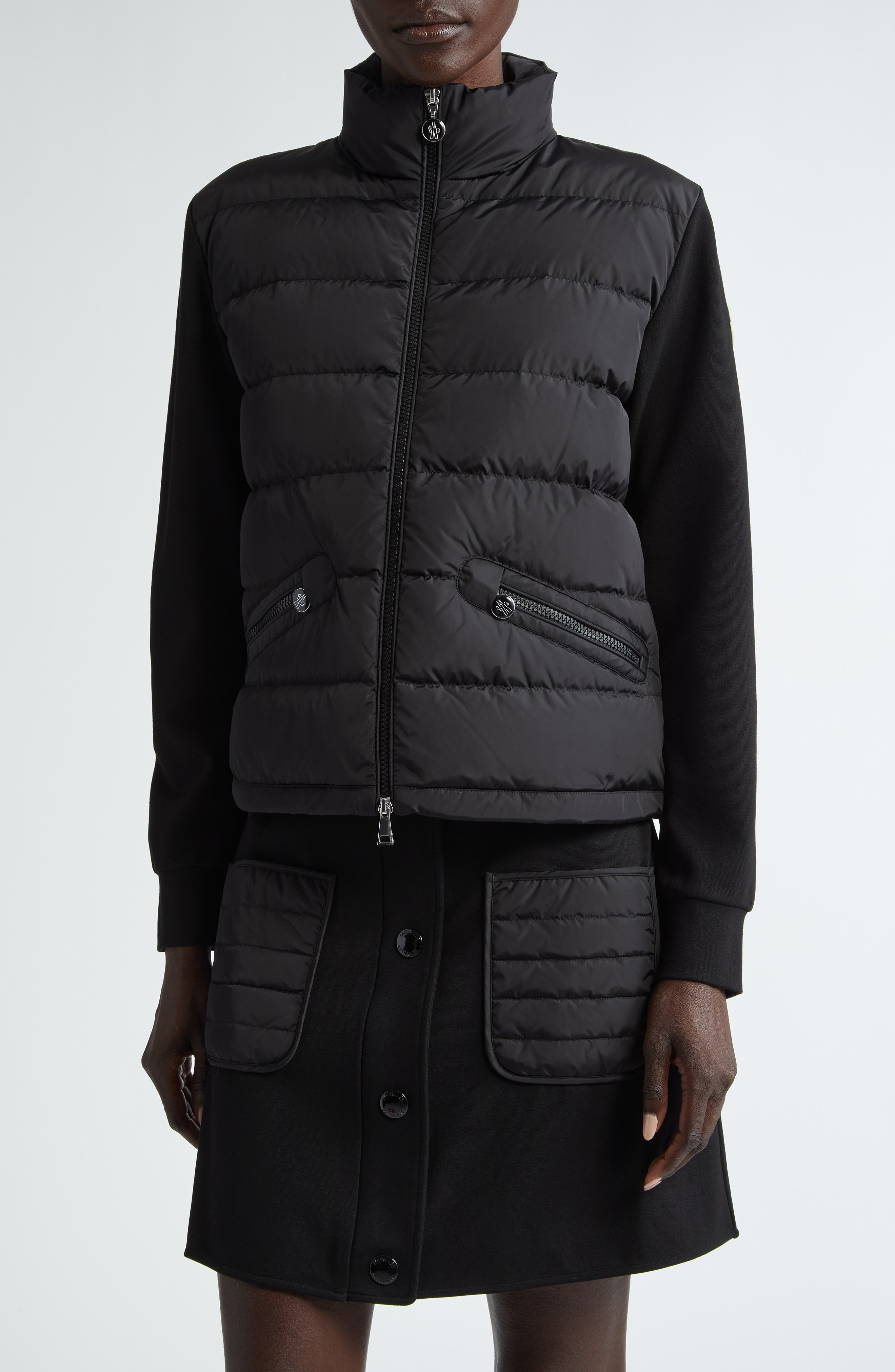 Mixed Media Down Puffer Jacket - 1