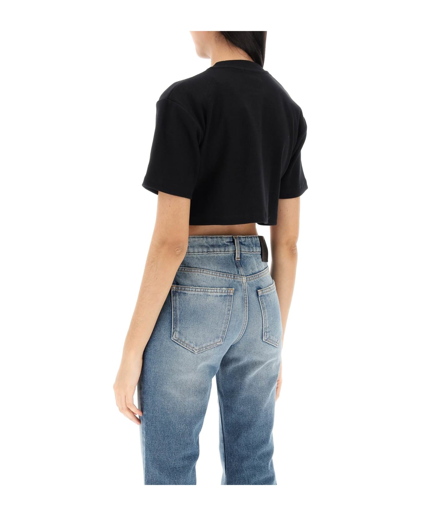Off Stamp Rib Cropped Tee - 3