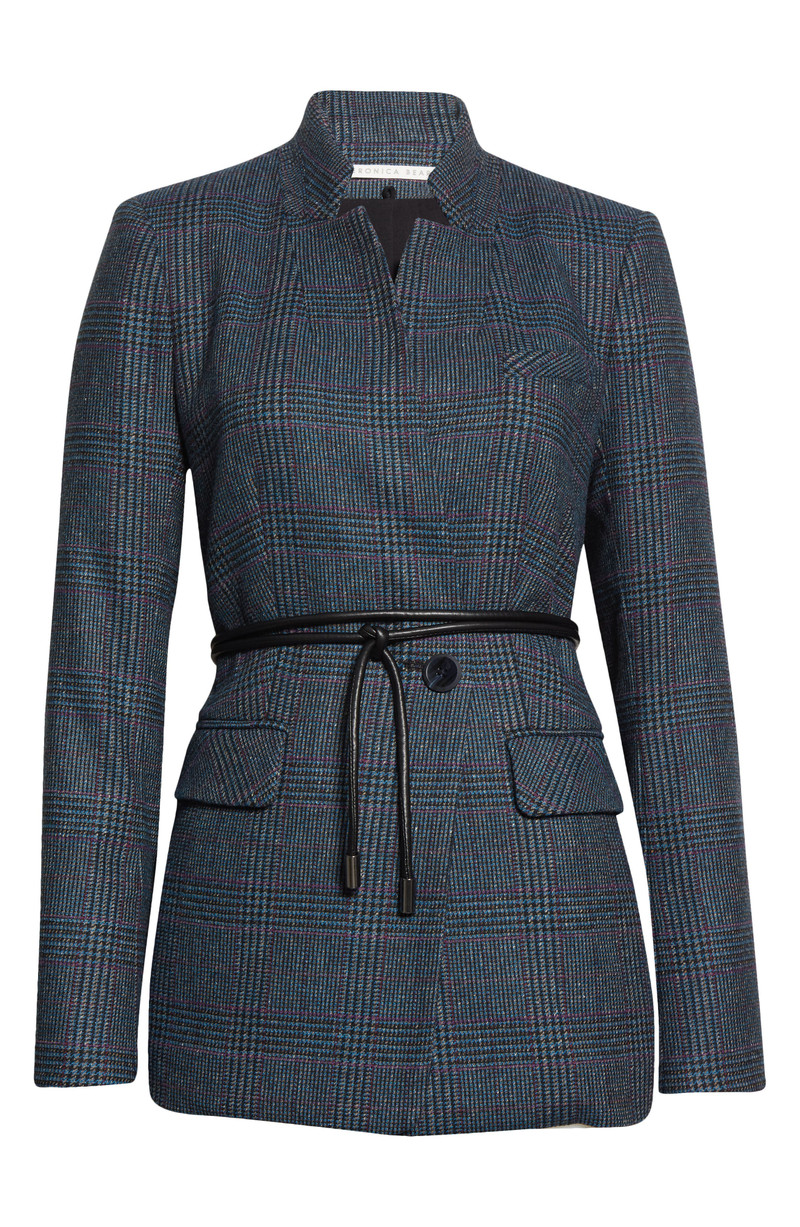 Wilshire Plaid Belted Dickey Jacket 1