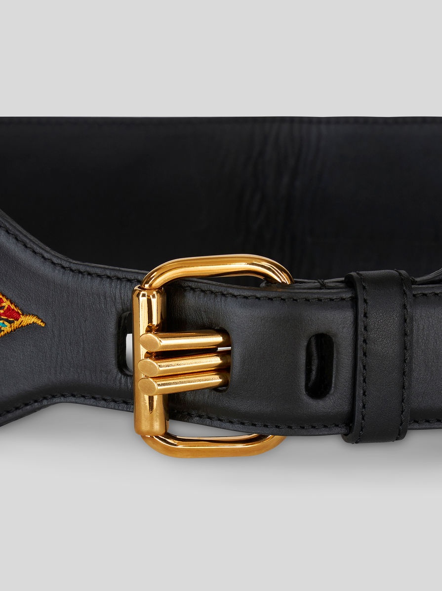 EMBROIDERED LEATHER BELT - 2
