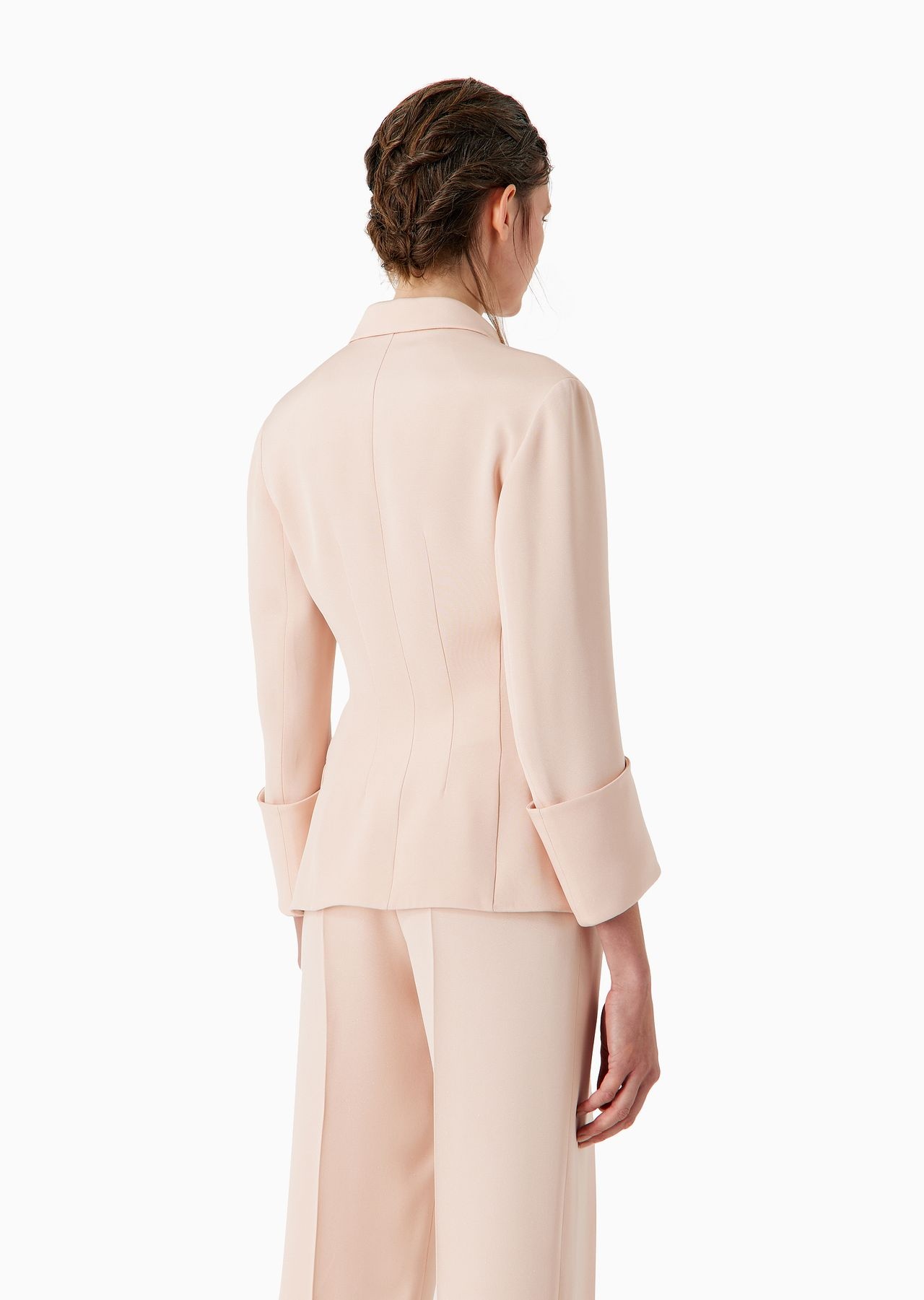 Double-breasted jacket in marocain glittery silk - 3