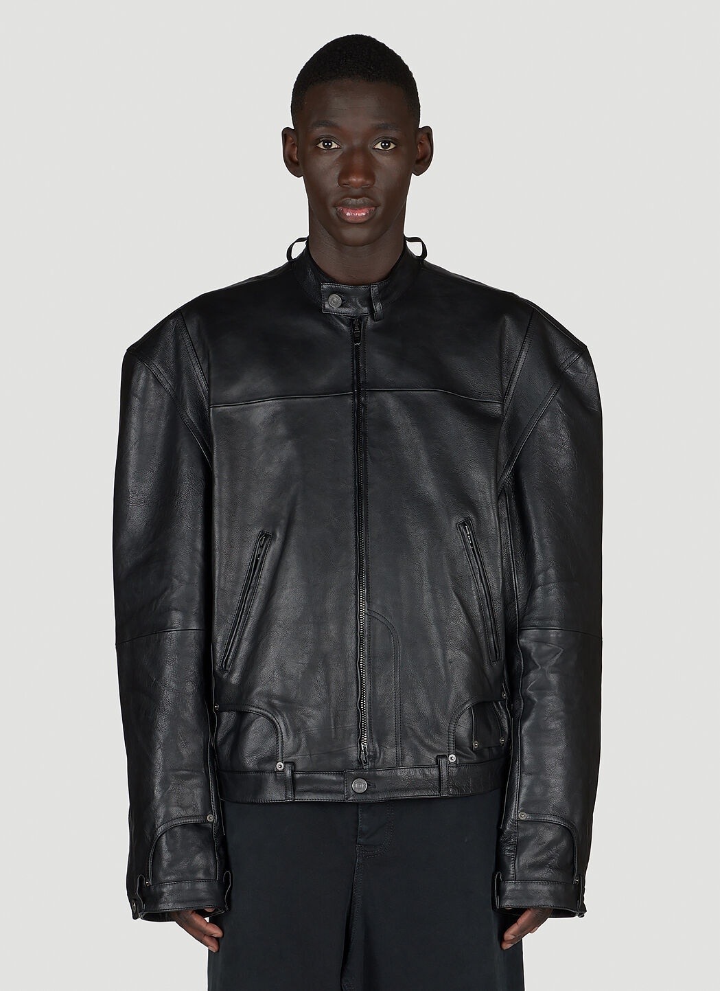 BALENCIAGA Deconstructed Leather Jacket | lncc | REVERSIBLE
