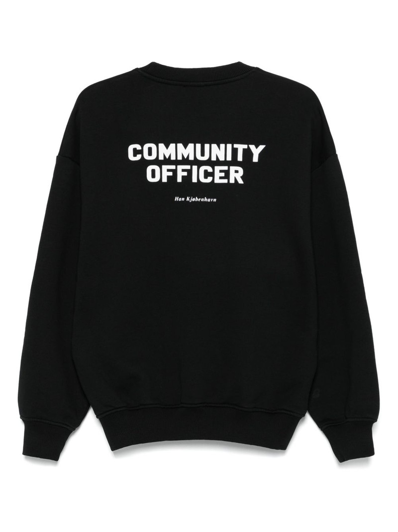 HAN KJØBENHAVN Officer-print sweatshirt outlook