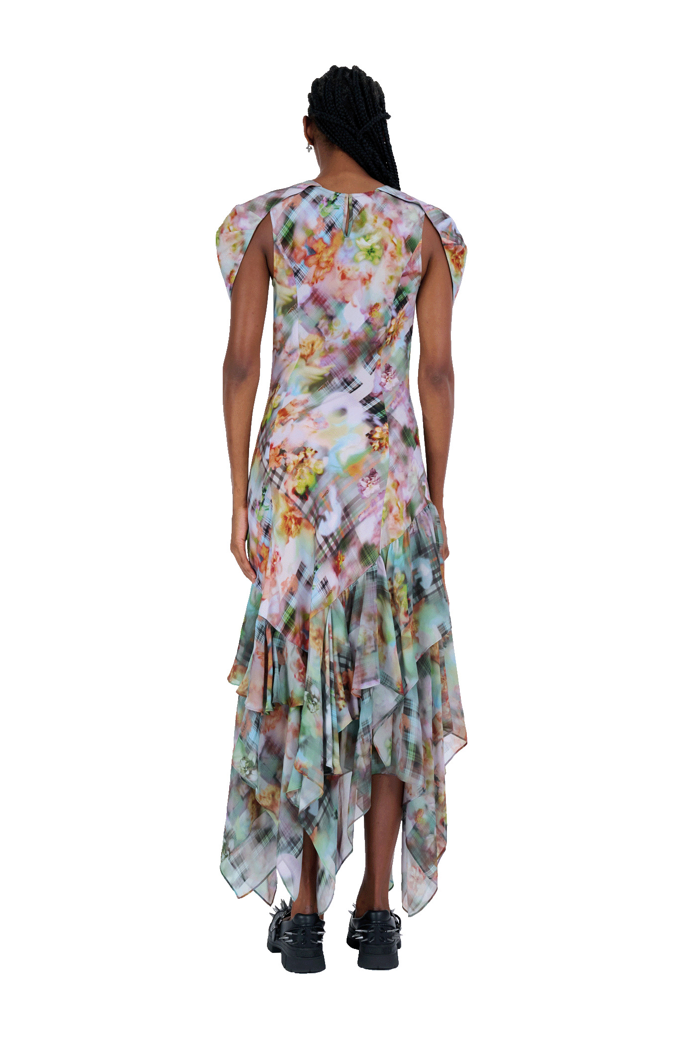 GARDEN BLUR HILLARY DRESS - 5