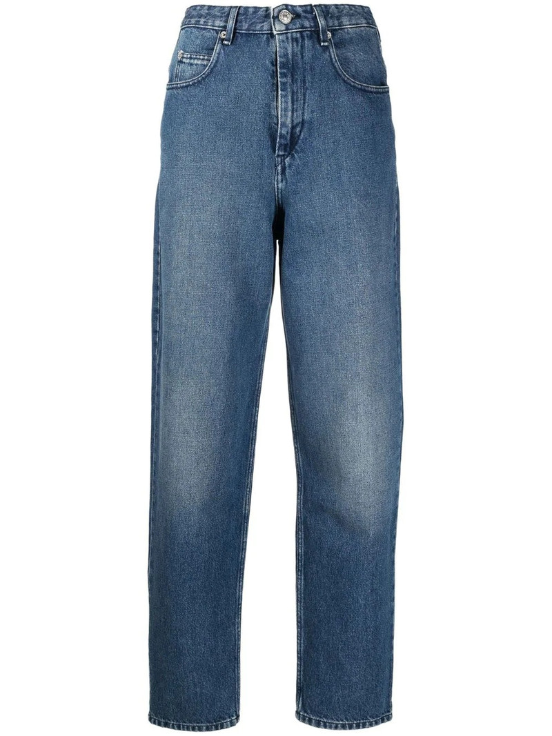 high-waist straight-leg jeans 1